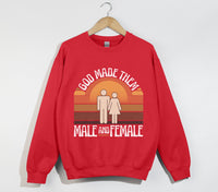 Load image into Gallery viewer, God Made Them Male And Female - Christian Sweatshirt
