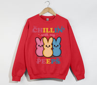 Load image into Gallery viewer, Chillin&#39; With My Peeps - Easter Christian Sweatshirt
