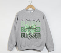 Load image into Gallery viewer, Not Lucky, Simply Blessed - Christian Sweatshirt
