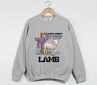 Load image into Gallery viewer, It&#39;s Not About The Bunny, It&#39;s About The Lamb - Christian Sweatshirt
