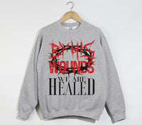 Load image into Gallery viewer, By His Wounds We Are Healed - Christian Sweatshirt
