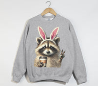Load image into Gallery viewer, Easter Raccoon Bunny Sweatshirt
