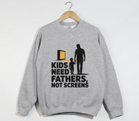 Load image into Gallery viewer, Kids Need Fathers, Not Screens - Sweatshirt
