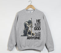 Load image into Gallery viewer, He Who Kneels Before God - Christian Sweatshirt
