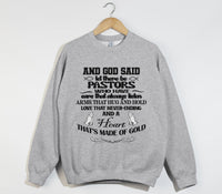 Load image into Gallery viewer, And God Said, Let There Be Pastors - Christian Sweatshirt
