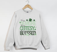 Load image into Gallery viewer, Very Demure, Very Cutesy, Very Blessed - Christian Sweatshirt
