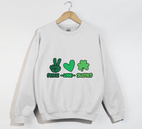 Load image into Gallery viewer, Peace, Love And Blessed - Christian Sweatshirt
