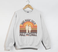 Load image into Gallery viewer, God Made Them Male And Female - Christian Sweatshirt
