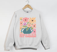 Load image into Gallery viewer, Because He Lives, We Can Face Tomorrow - Christian Easter Sweatshirt