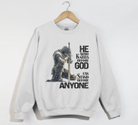 Load image into Gallery viewer, He Who Kneels Before God - Christian Sweatshirt

