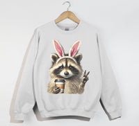 Load image into Gallery viewer, Easter Raccoon Bunny Sweatshirt
