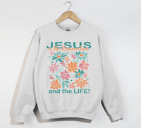 Load image into Gallery viewer, Jesus Is The Resurrection And The Life - Christian Sweatshirt
