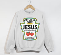 Load image into Gallery viewer, Catch Up With Jesus - Christian Sweatshirt
