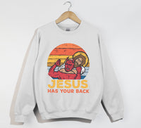 Load image into Gallery viewer, Jesus Has Your Back - Funny Christian Sweatshirt
