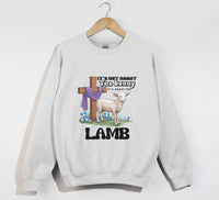 Load image into Gallery viewer, It&#39;s Not About The Bunny, It&#39;s About The Lamb - Christian Sweatshirt
