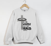 Load image into Gallery viewer, By His Wounds We Are Healed - Christian Sweatshirt
