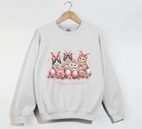 Load image into Gallery viewer, Happy Easter Sweatshirt - Cute Cat Sweatshirt
