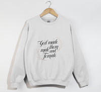 Load image into Gallery viewer, God Made Them Male And Female - Christian Sweatshirt
