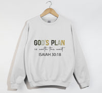 Load image into Gallery viewer, God&#39;s Plan Is Worth The Wait - Christian Sweatshirt
