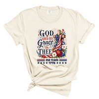 Load image into Gallery viewer, God Shed His Grace On Thee - Patriotic Comfort Colors Women's Tee