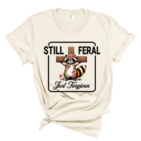 Load image into Gallery viewer, Still Feral Just Forgiven - Comfort Colors Tee