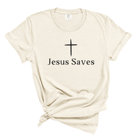 Load image into Gallery viewer, Jesus Saves - Minimalist Comfort Colors Tee