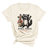 Load image into Gallery viewer, Still Feral Just Forgiven - Comfort Colors Tee