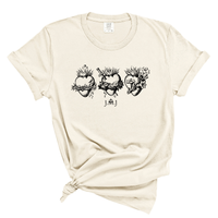 Load image into Gallery viewer, Jesus Mary Joseph Three Hearts - Catholic Comfort Colors Tee