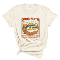 Load image into Gallery viewer, God's Math Loaves and Fish - Comfort Colors Tee