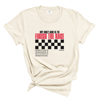 Load image into Gallery viewer, Finish the Race - Faithful Servant Tee Inspirational Christian Gift