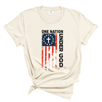 Load image into Gallery viewer, One Nation Under God - Patriotic Christian Comfort Colors Tee