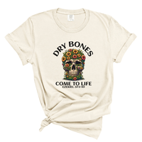 Load image into Gallery viewer, Dry Bones Come To Life - Floral Skull Christian Shirt