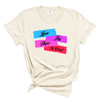 Load image into Gallery viewer, Love Joy Hope In Christ Shirt - Comfort Colors Tee