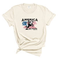 Load image into Gallery viewer, USA Cowboy Shirt- Fourth Of July Comfort Colors Tee