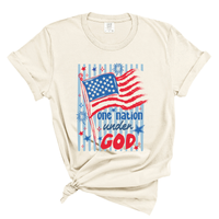Load image into Gallery viewer, One Nation Under God - Patriotic Christian Shirt Comfort Colors Tee