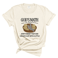 Load image into Gallery viewer, Gods Math Loaves and Fish - Comfort Colors Tee