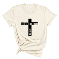 Load image into Gallery viewer, The Way The Truth The Life Jesus Shirt - Christian Cross T Shirt