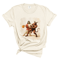 Load image into Gallery viewer, Jesus Defeats Evil - Christian Sport Comfort Colors Tee