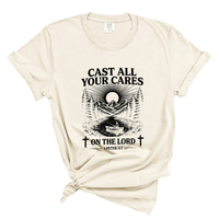 Load image into Gallery viewer, Cast All Your Cares on the Lord - Christian Comfort Colors Tee