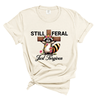 Load image into Gallery viewer, Still Feral Just Forgiven - Comfort Colors Tee