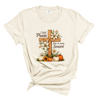 Load image into Gallery viewer, I Will Praise Him in Every Season Shirt - Autumn Fall Shirt