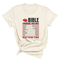 Load image into Gallery viewer, Bible Emergency Hotlines - Comfort Colors Tee