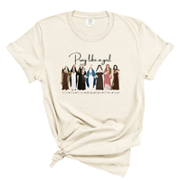 Load image into Gallery viewer, Pray Like a Girl Christian Catholic Saints Comfort Colors Tee