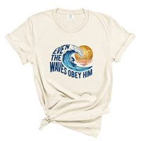 Load image into Gallery viewer, Even The Winds And Waves Obey Him - Comfort Colors Tee