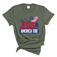 Load image into Gallery viewer, She Loves Jesus and America Too - Comfort Colors Tee