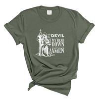 Load image into Gallery viewer, The Devil Saw Me With My Head Down Until I Said Amen - Comfort Colors Tee