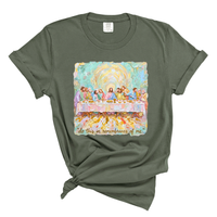 Load image into Gallery viewer, Christian Last Supper Do This In Remembrance Of Me Comfort Colors Tee