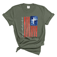 Load image into Gallery viewer, 250 Years Of Gods Grace On America - Patriotic Comfort Colors Women's Tee