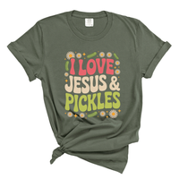 Load image into Gallery viewer, I Love Jesus And Pickles - Comfort Colors Tee