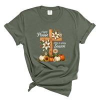 Load image into Gallery viewer, I Will Praise Him in Every Season Shirt - Autumn Fall Shirt